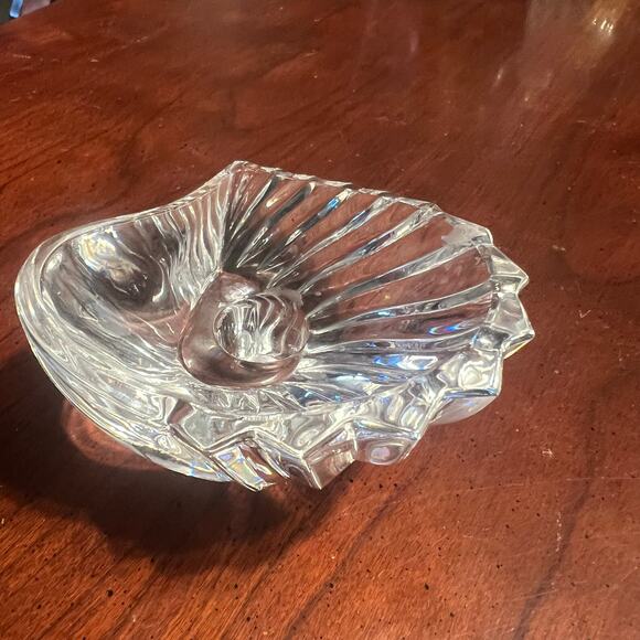 Vintage Rosenthal Crystal Leaf Shaped Candle Holder for Tapered Candle Elegant - Picture 5 of 6